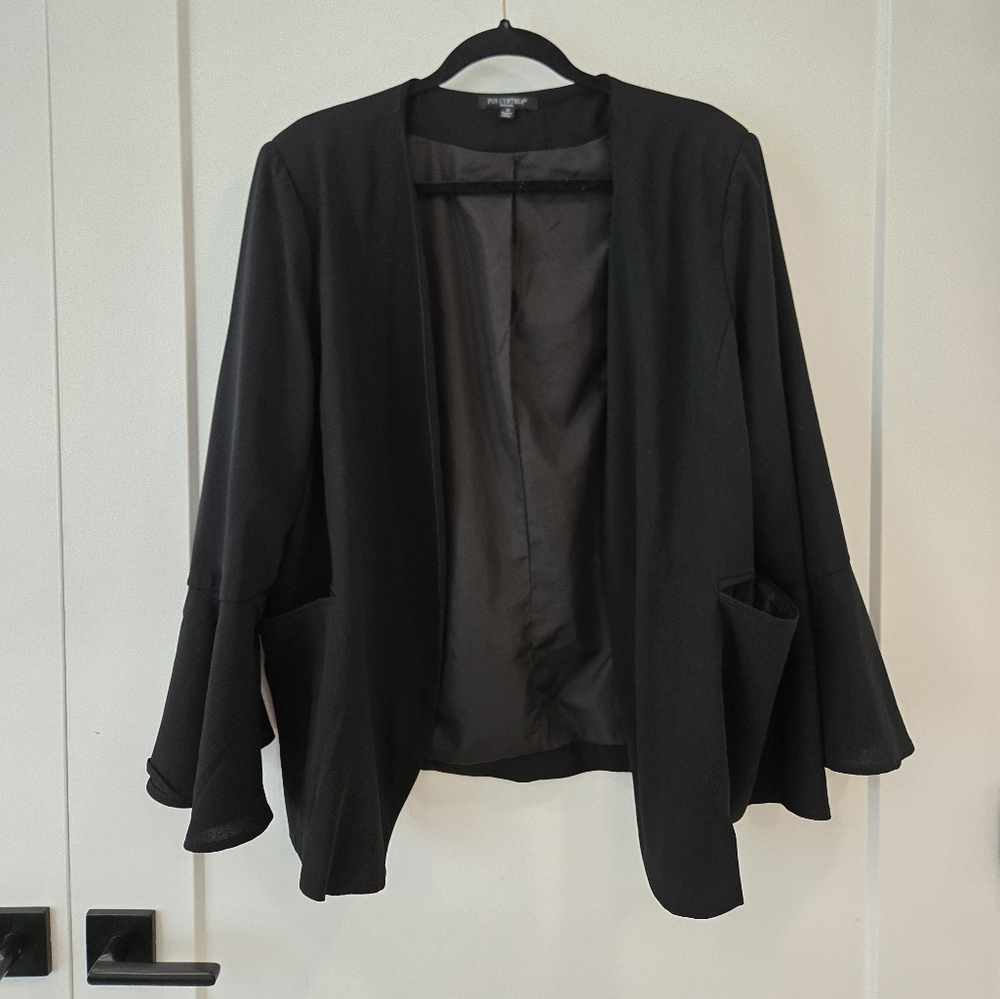 For Cynthia Black Blazer 1X